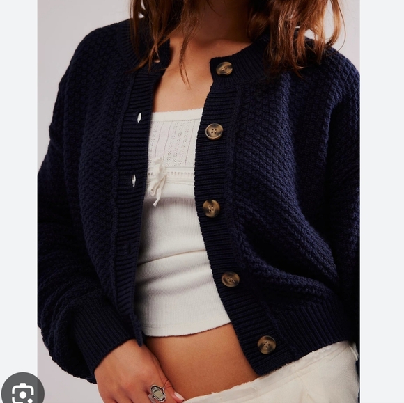Free People Lila Cardigan in Sky Captain  XS NWT - Picture 9 of 13